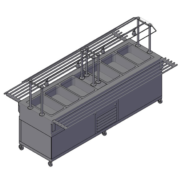 Klasik Salad Bar | Salatbar 6 Kaplı 220x70x85